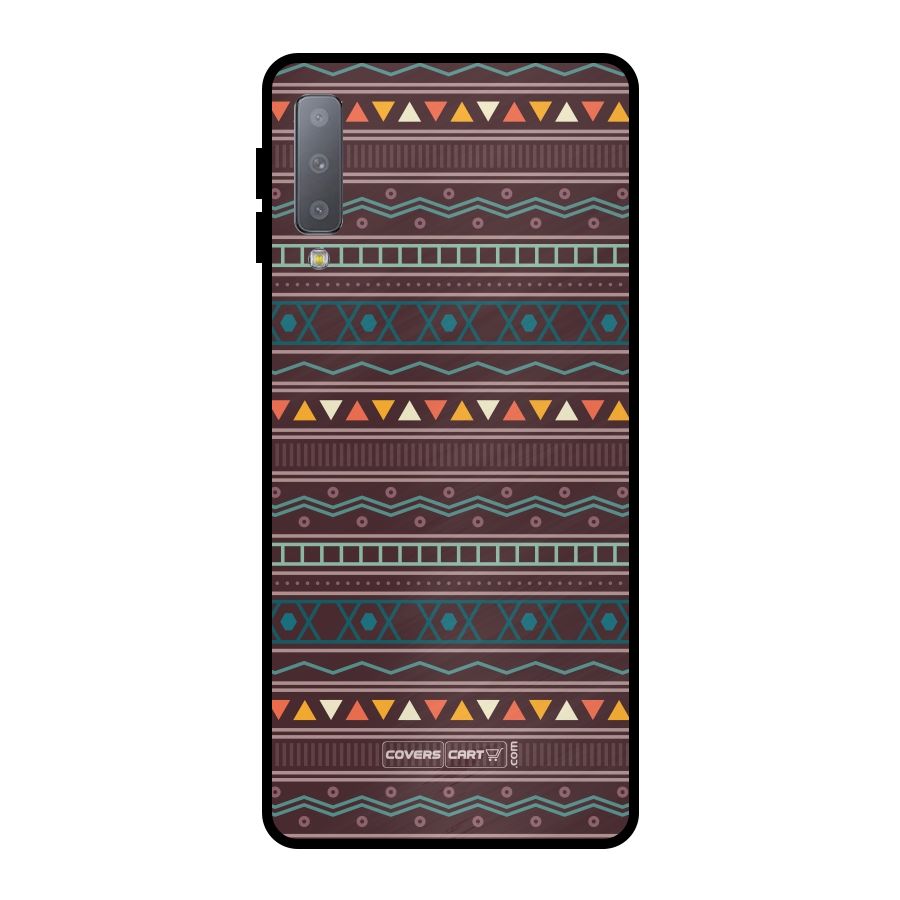 Classic Aztec Pattern Metal Back Case for Galaxy A7 (2018)