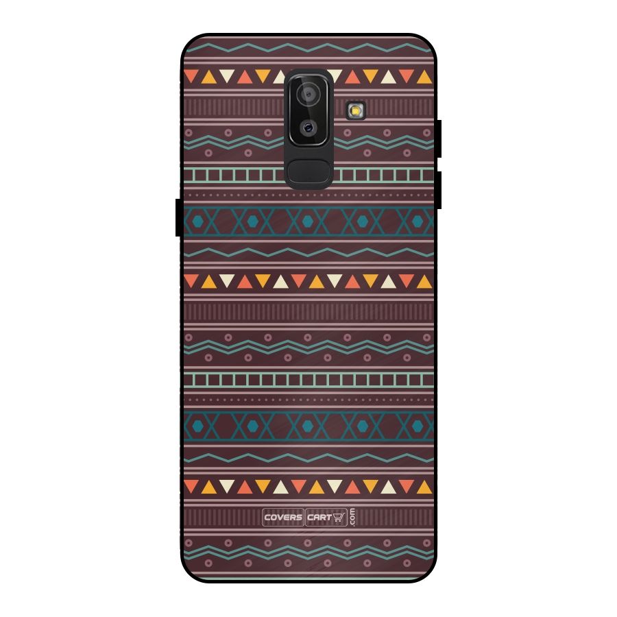Classic Aztec Pattern Metal Back Case for Galaxy J8