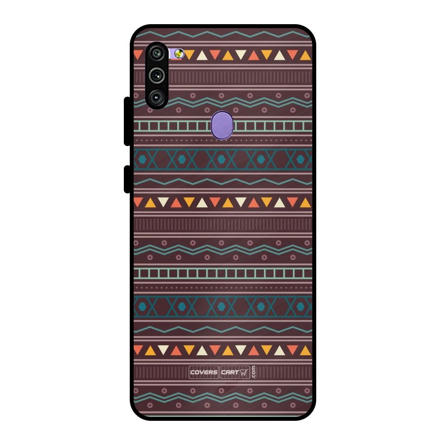 Classic Aztec Pattern Metal Back Case for Galaxy M11
