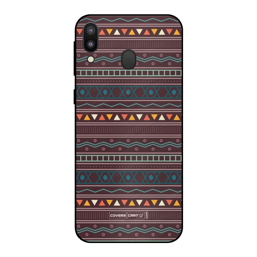 Classic Aztec Pattern Metal Back Case for Galaxy M20