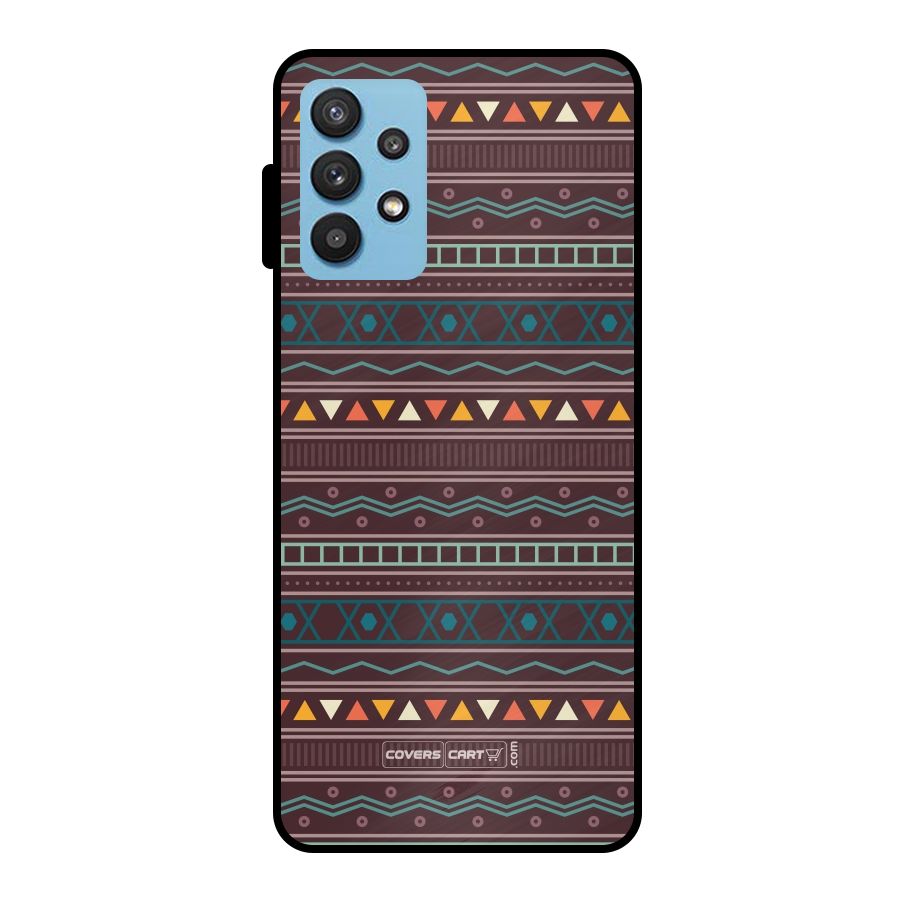 Classic Aztec Pattern Metal Back Case for Galaxy M32 5G