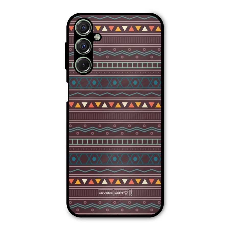 Classic Aztec Pattern Metal Back Case for Galaxy M34