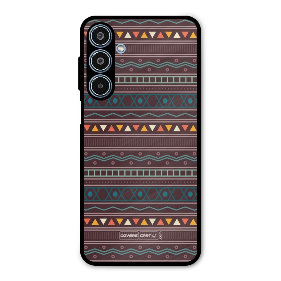 Classic Aztec Pattern Metal Back Case for Galaxy M35