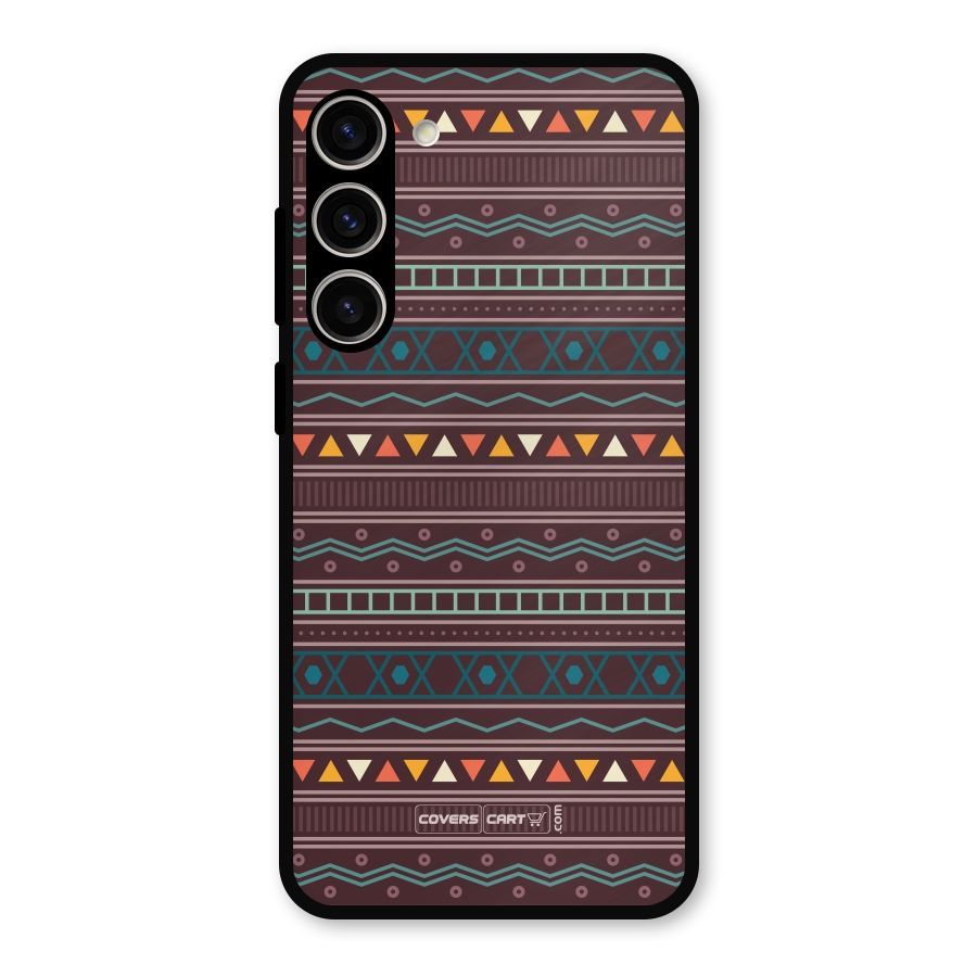 Classic Aztec Pattern Metal Back Case for Galaxy S23 Plus