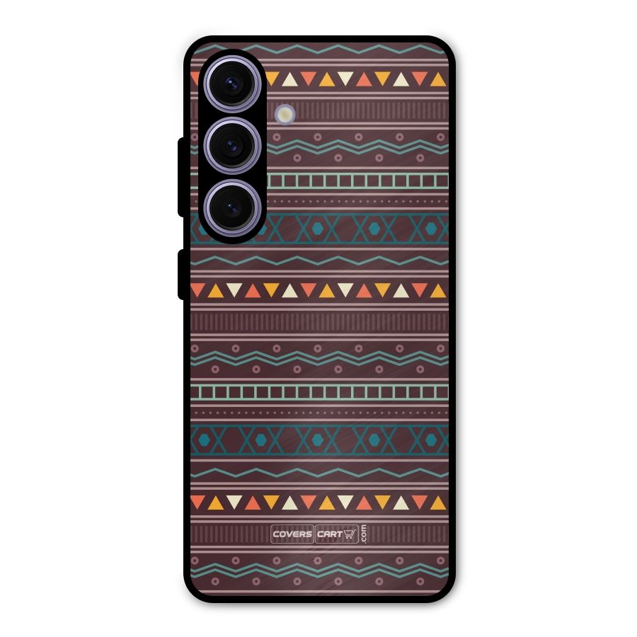 Classic Aztec Pattern Metal Back Case for Galaxy S24