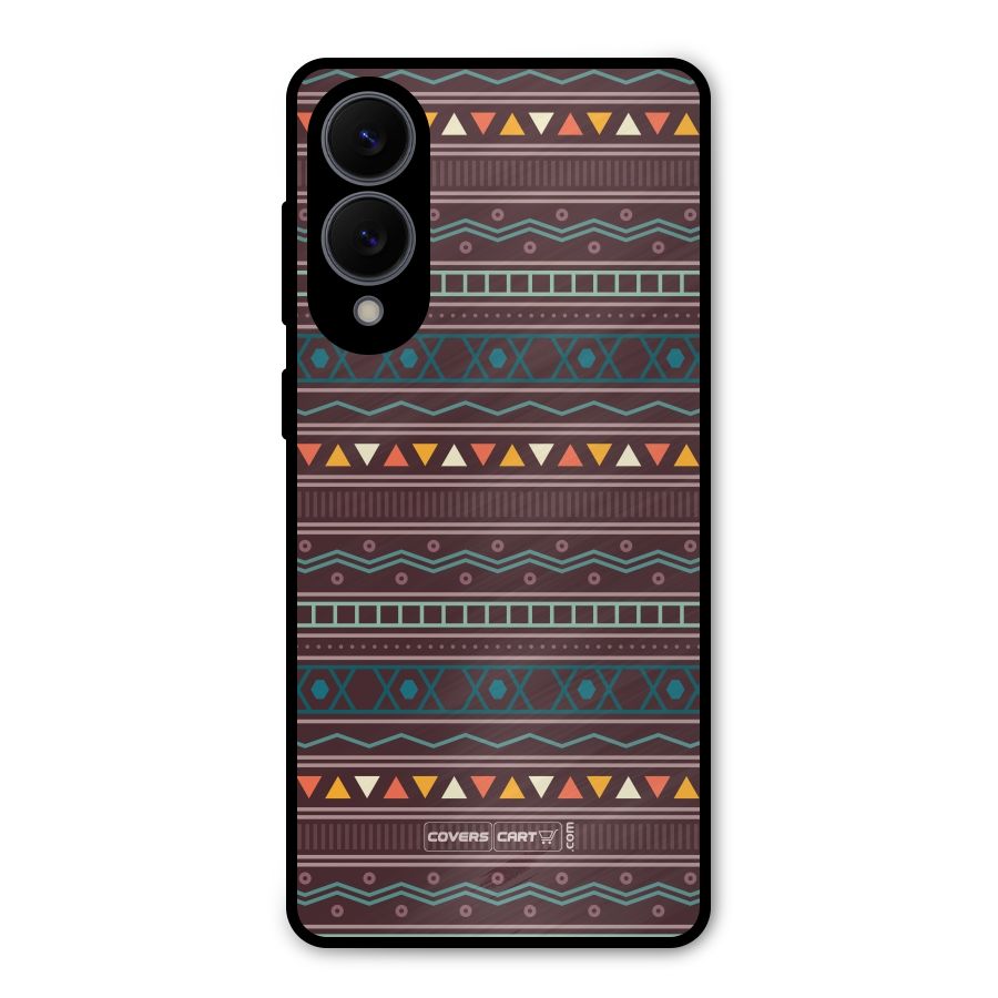 Classic Aztec Pattern Metal Back Case for Galaxy S25 Edge