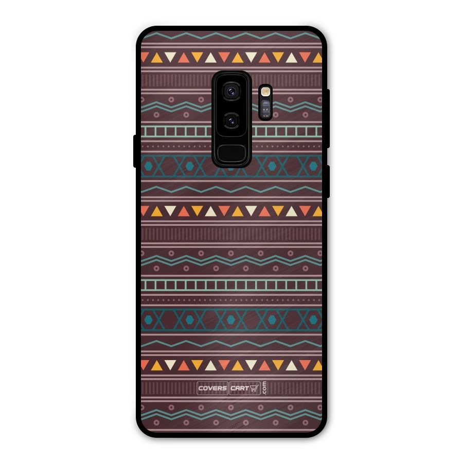 Classic Aztec Pattern Metal Back Case for Galaxy S9 Plus