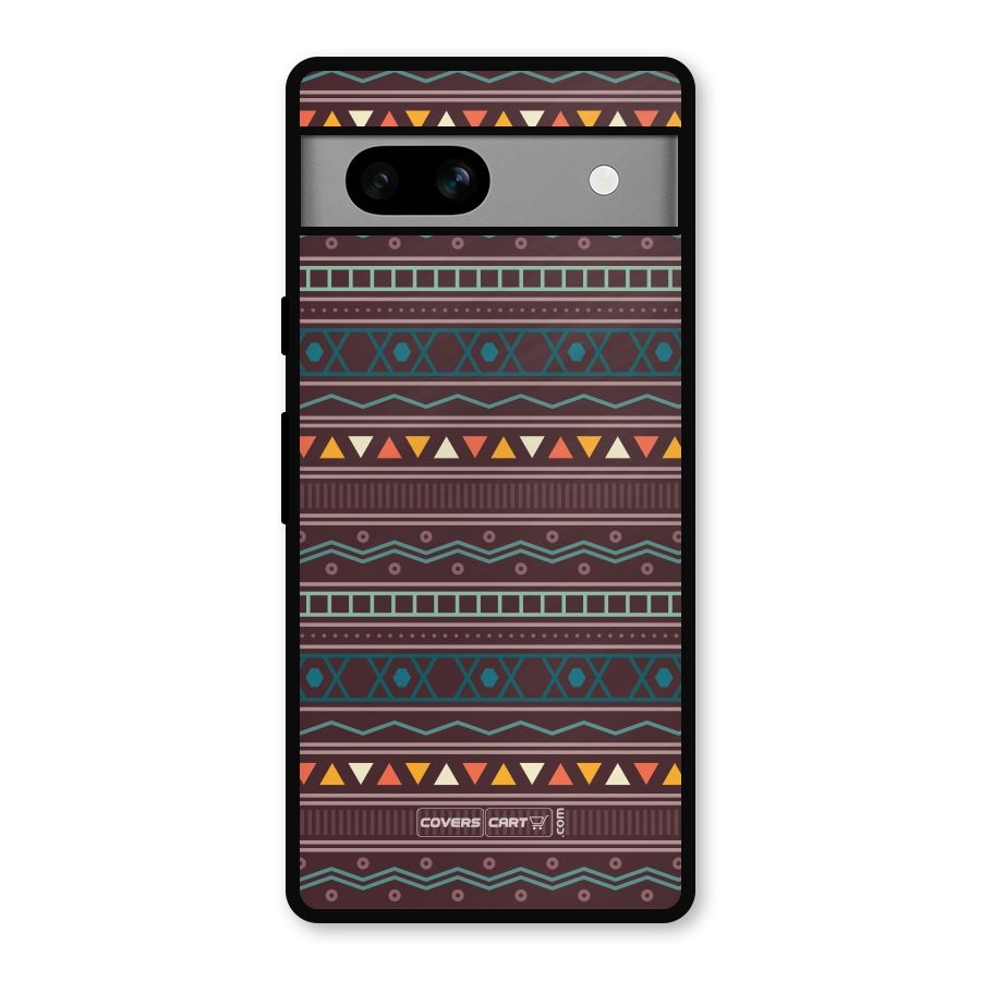 Classic Aztec Pattern Metal Back Case for Google Pixel 7a