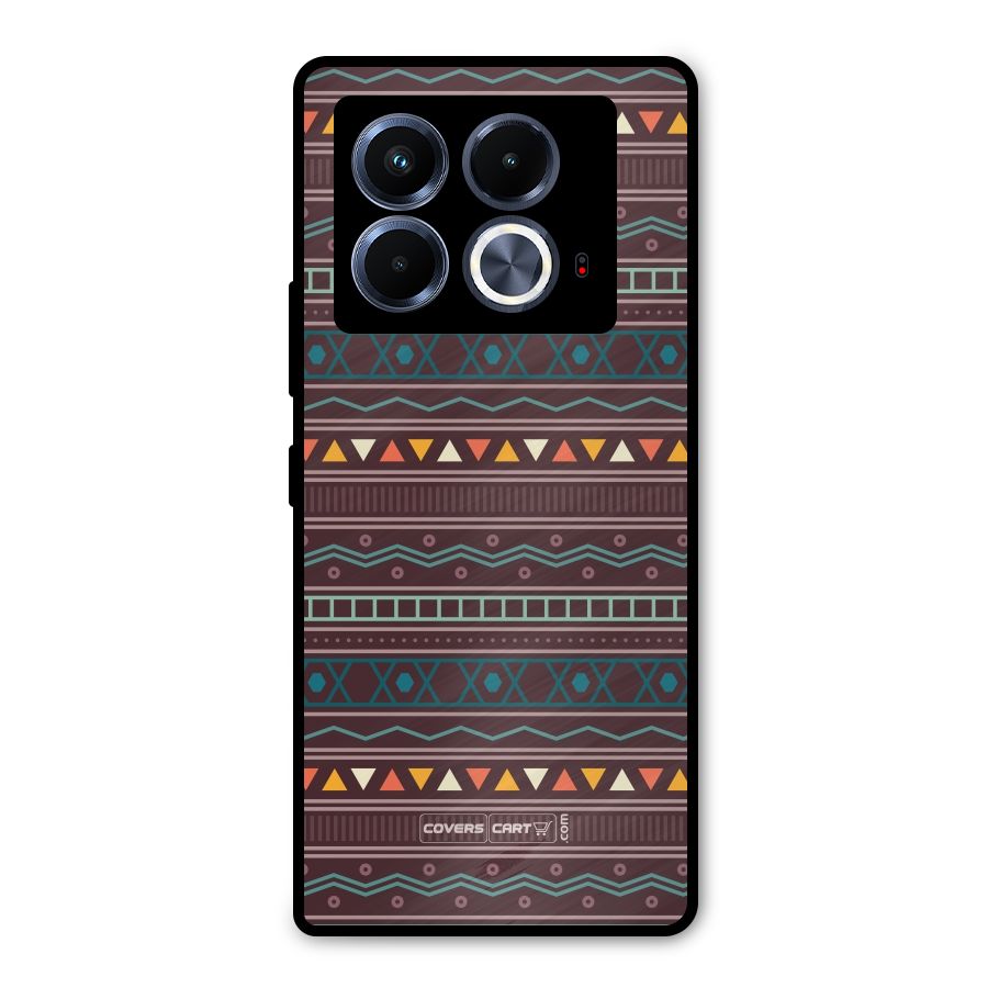 Classic Aztec Pattern Metal Back Case for Infinix Note 40 5G