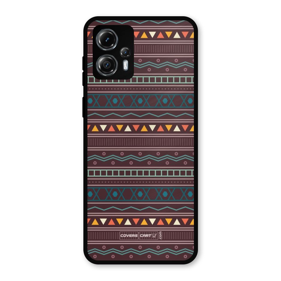 Classic Aztec Pattern Metal Back Case for Moto G13