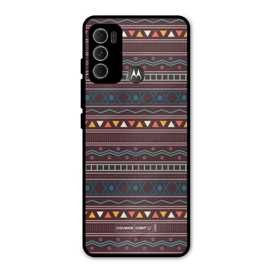 Classic Aztec Pattern Metal Back Case for Moto G60