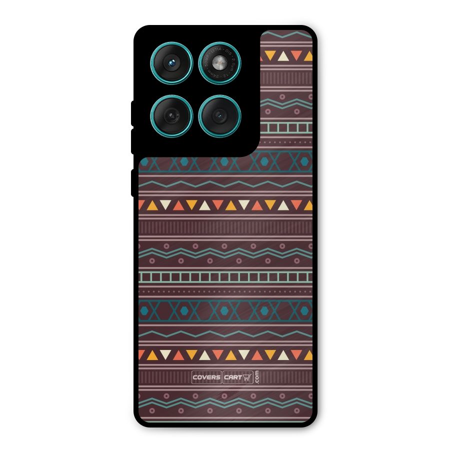 Classic Aztec Pattern Metal Back Case for Motorola Edge 60 Fusion