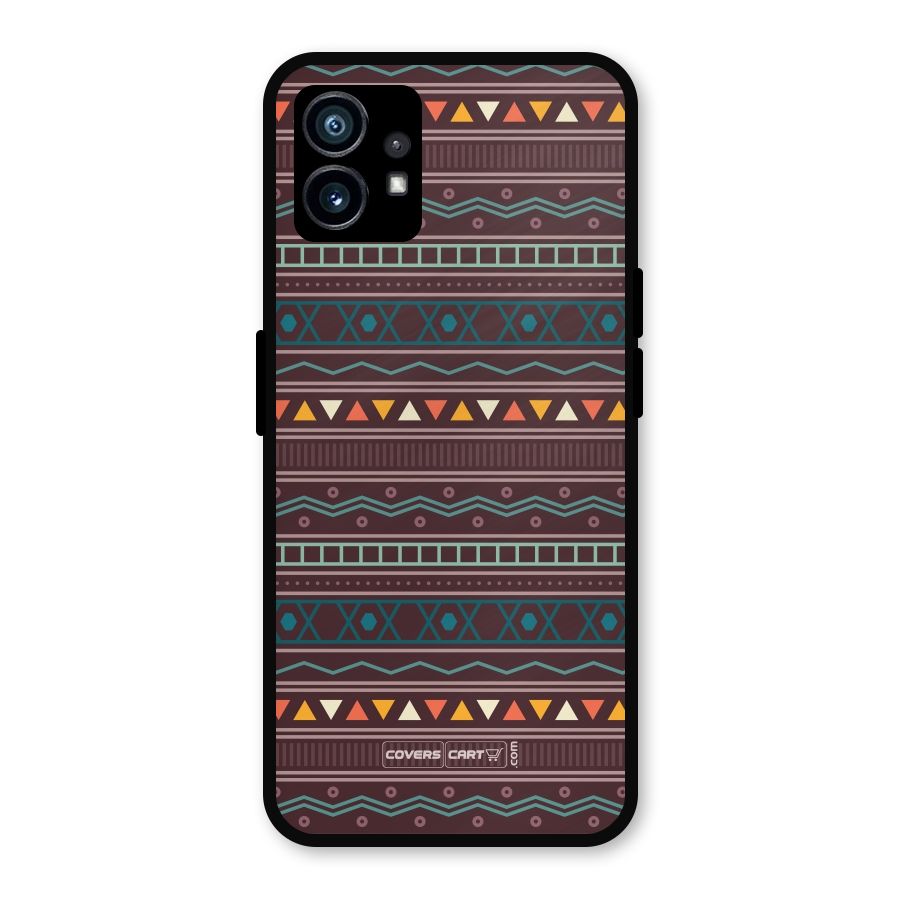 Classic Aztec Pattern Metal Back Case for Nothing Phone 1
