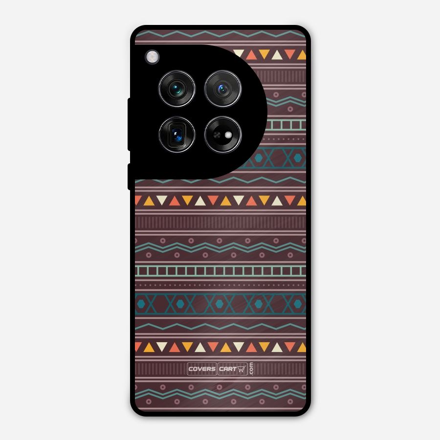 Classic Aztec Pattern Metal Back Case for OnePlus 12