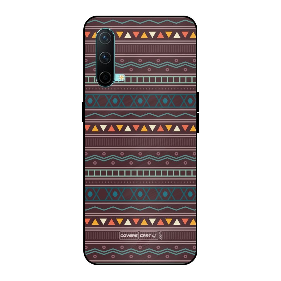 Classic Aztec Pattern Metal Back Case for OnePlus Nord CE 5G
