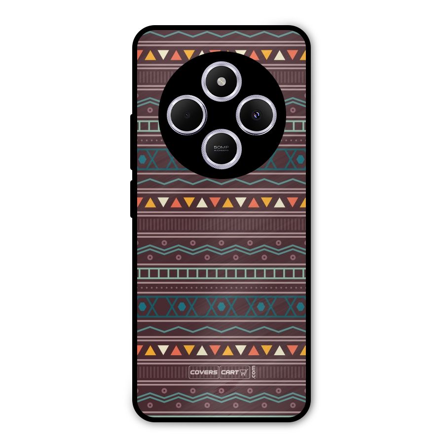 Classic Aztec Pattern Metal Back Case for Poco C75 5G
