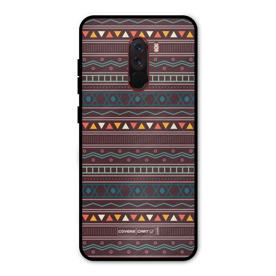 Classic Aztec Pattern Metal Back Case for Poco F1