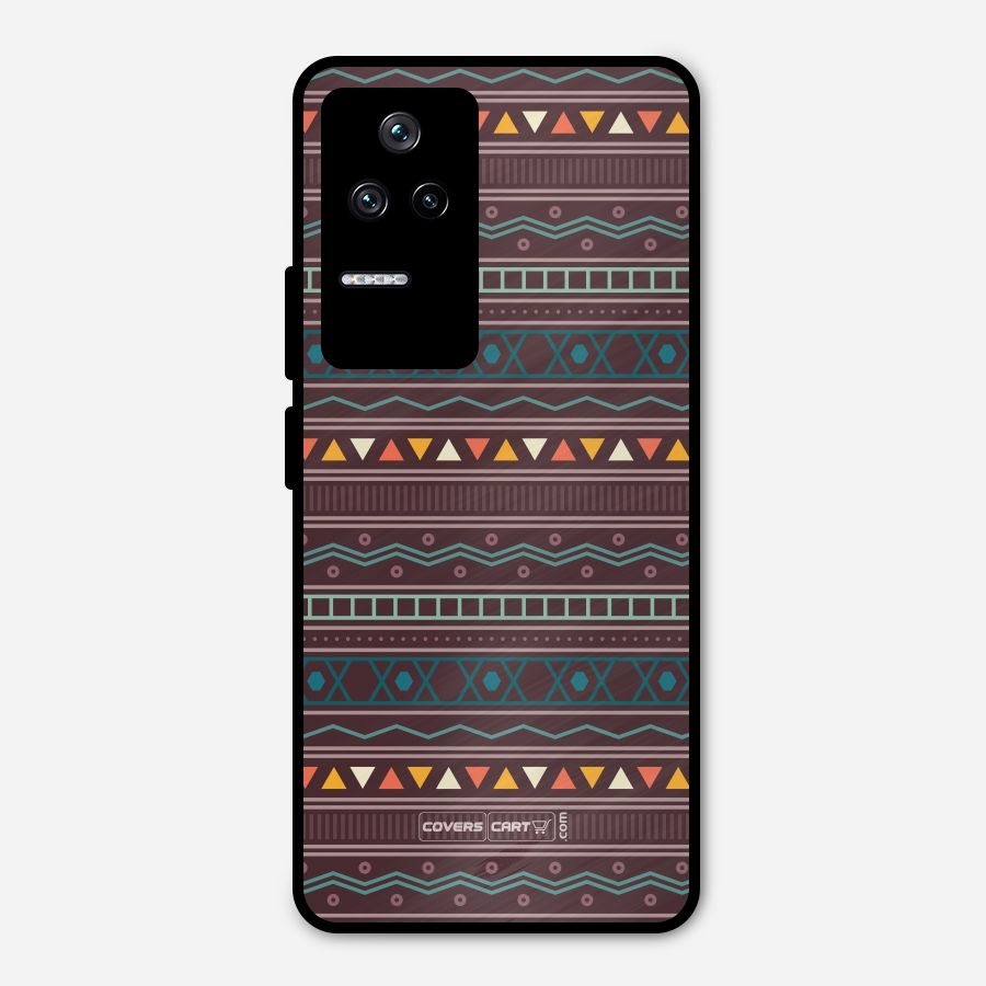 Classic Aztec Pattern Metal Back Case for Poco F4 5G