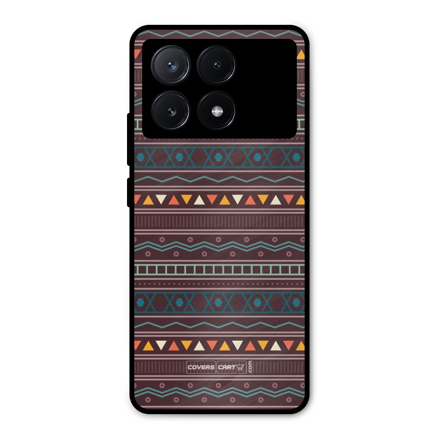Classic Aztec Pattern Metal Back Case for Poco X6 Pro