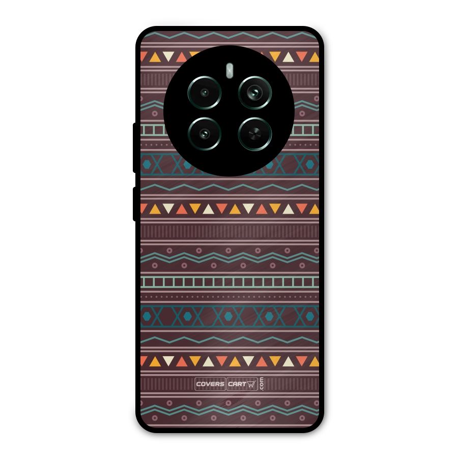 Classic Aztec Pattern Metal Back Case for Realme 12 Pro Plus