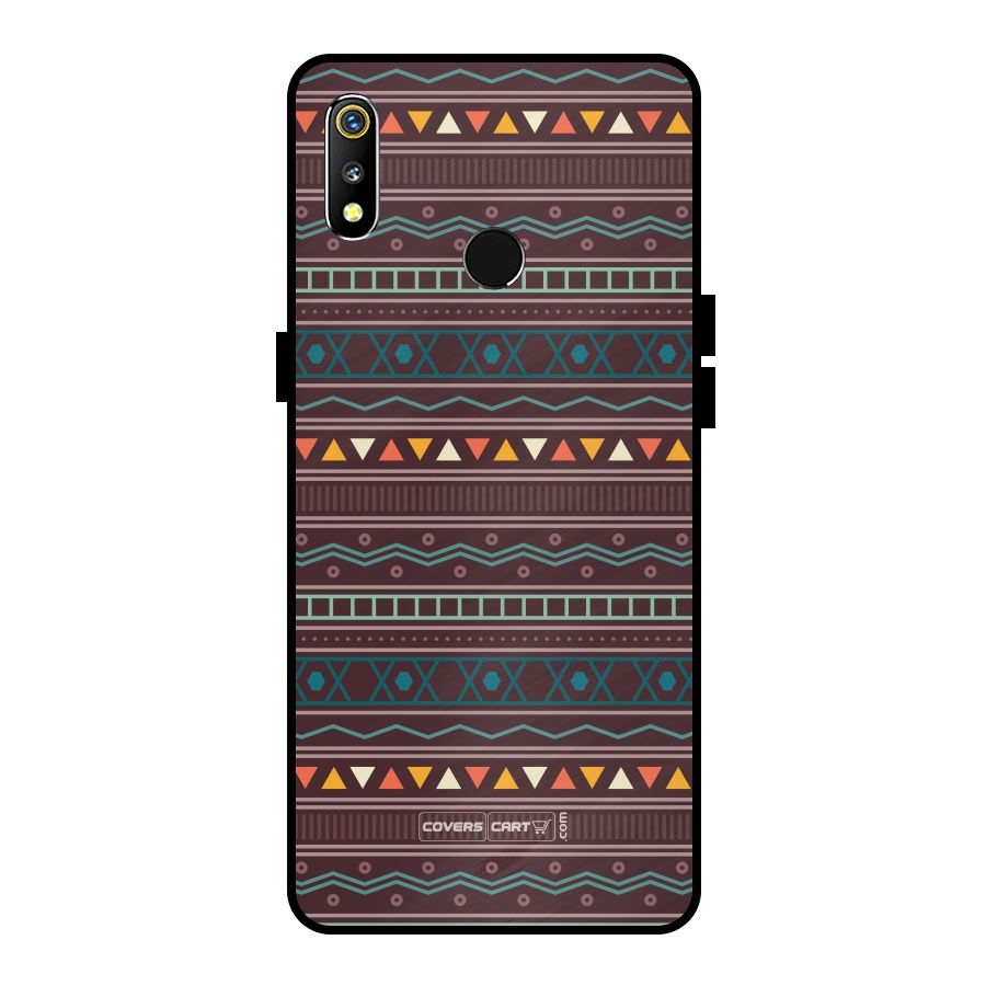 Classic Aztec Pattern Metal Back Case for Realme 3i