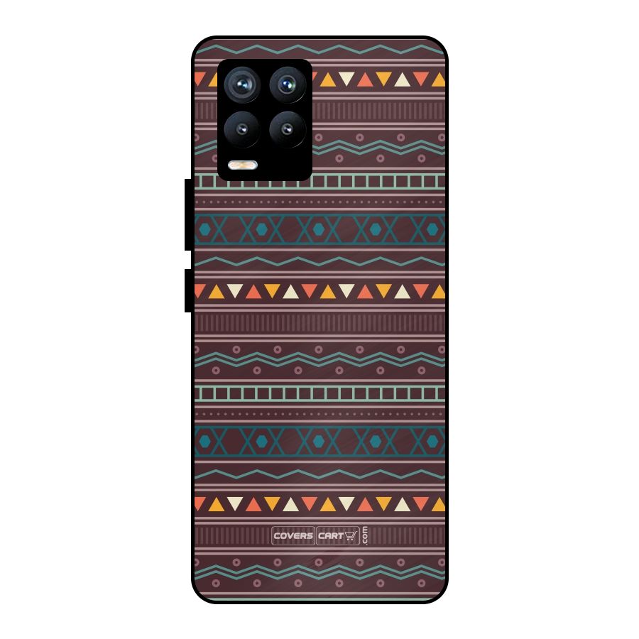 Classic Aztec Pattern Metal Back Case for Realme 8 Pro