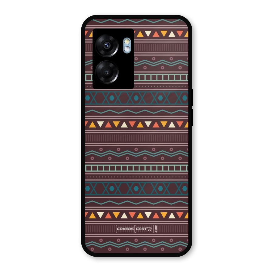 Classic Aztec Pattern Metal Back Case for Realme Narzo 50 5G