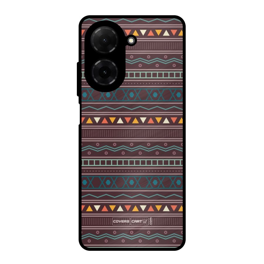 Classic Aztec Pattern Metal Back Case for Redmi A5 4G