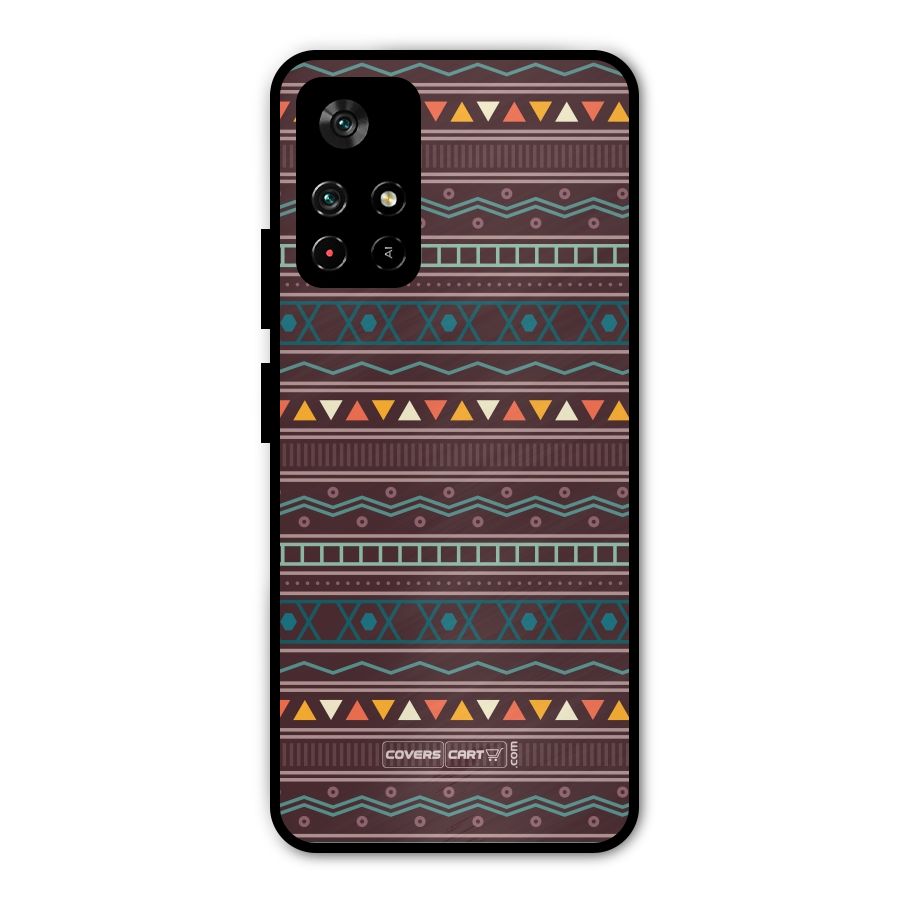 Classic Aztec Pattern Metal Back Case for Redmi Note 11T 5G