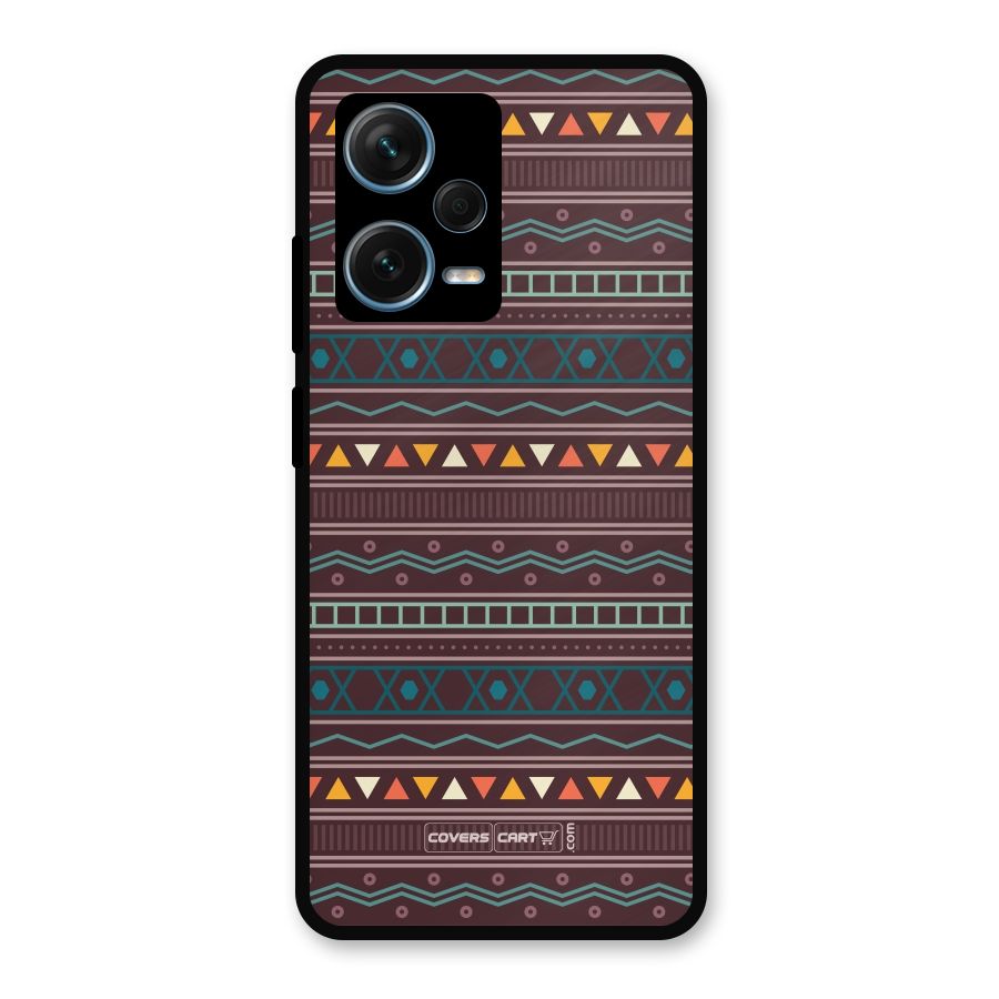 Classic Aztec Pattern Metal Back Case for Redmi Note 12 Pro Plus 5G