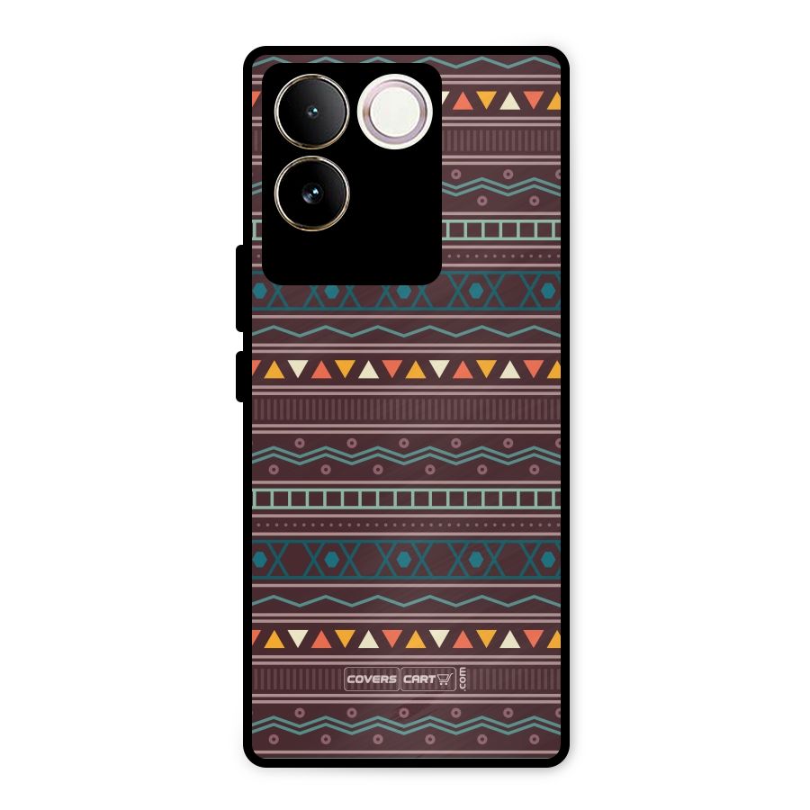 Classic Aztec Pattern Metal Back Case for Vivo T2 Pro