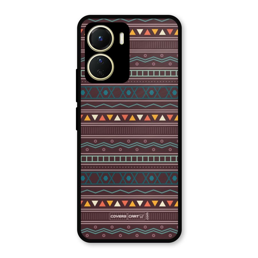 Classic Aztec Pattern Metal Back Case for Vivo T2x