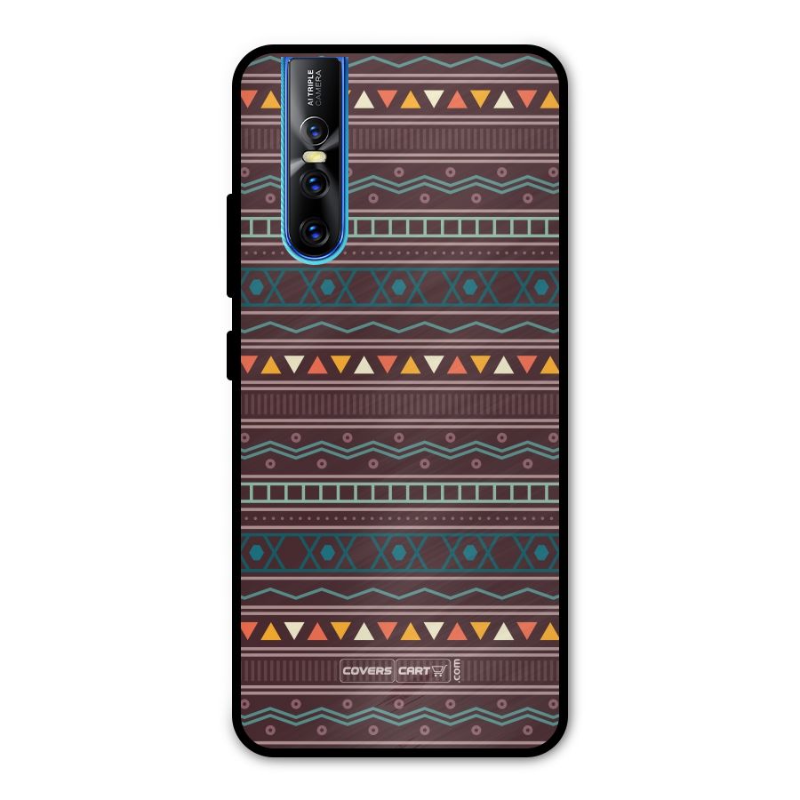 Classic Aztec Pattern Metal Back Case for Vivo V15 Pro