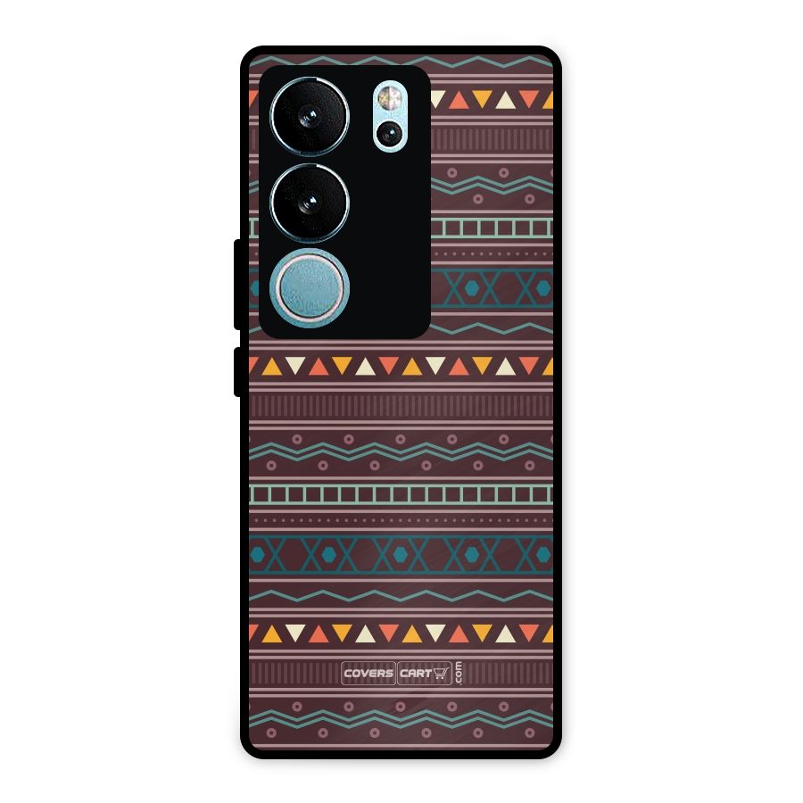 Classic Aztec Pattern Metal Back Case for Vivo V29