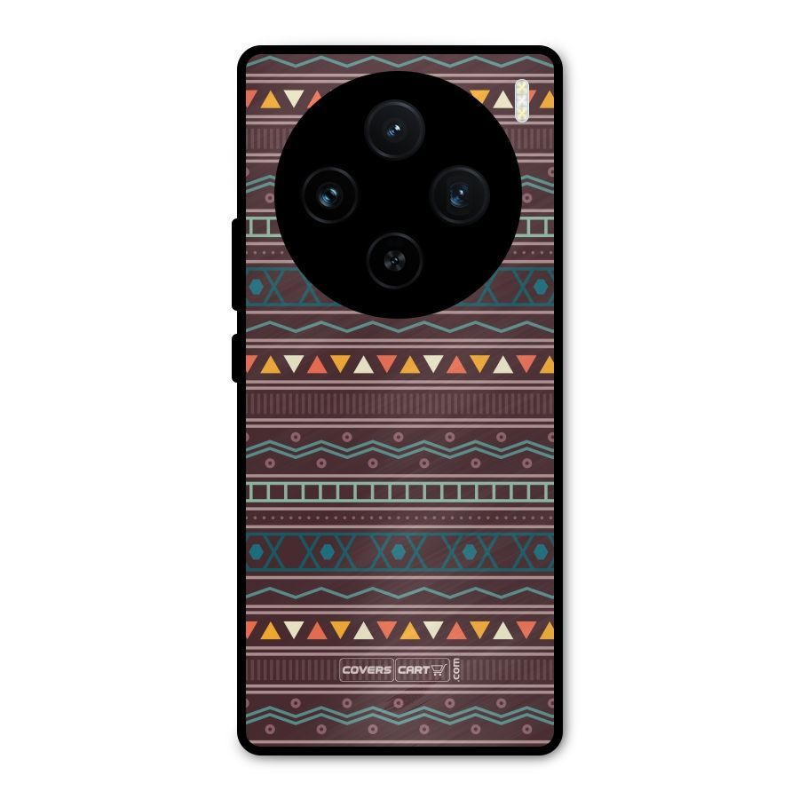 Classic Aztec Pattern Metal Back Case for Vivo X100