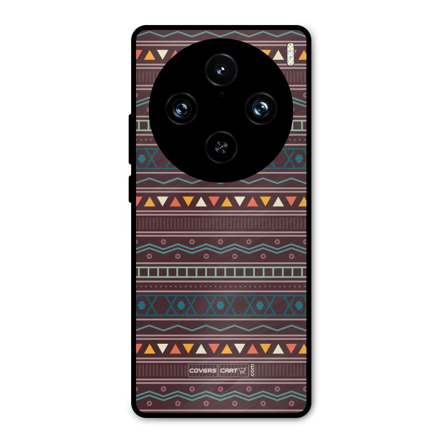 Classic Aztec Pattern Metal Back Case for Vivo X100 Pro