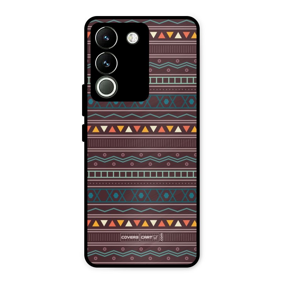 Classic Aztec Pattern Metal Back Case for Vivo Y200