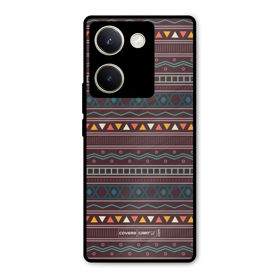 Classic Aztec Pattern Metal Back Case for Vivo Y200 Pro