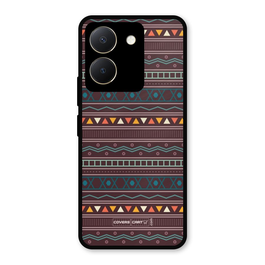 Classic Aztec Pattern Metal Back Case for Vivo Y36