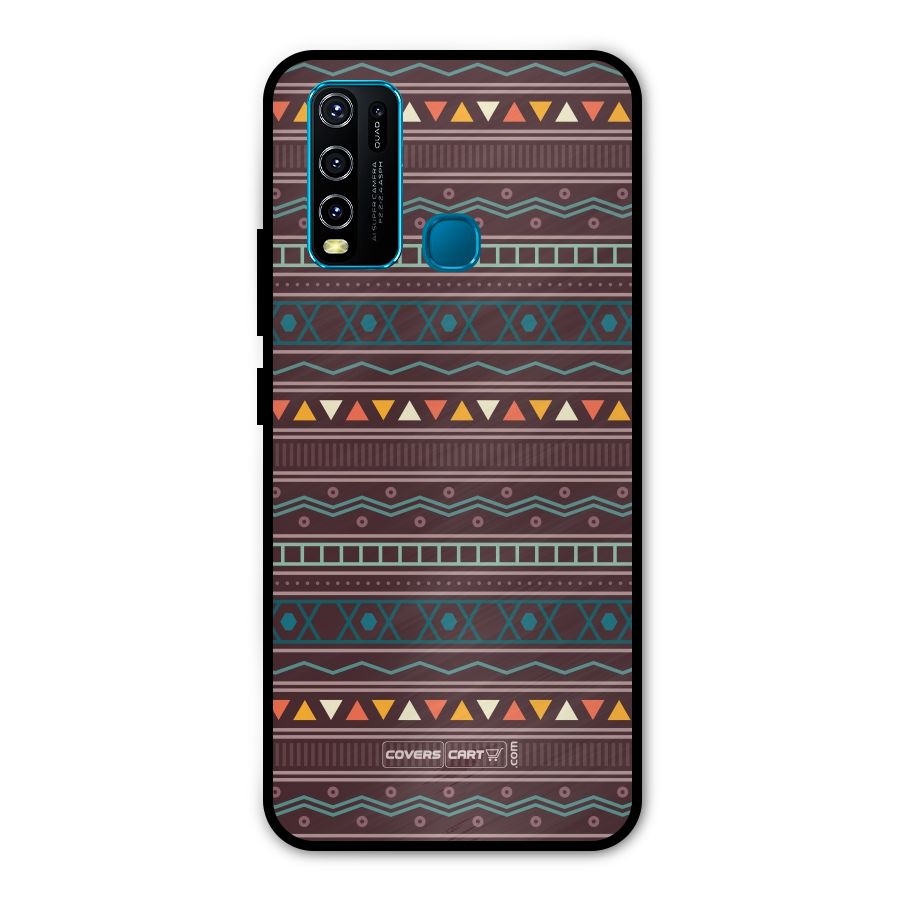 Classic Aztec Pattern Metal Back Case for Vivo Y50