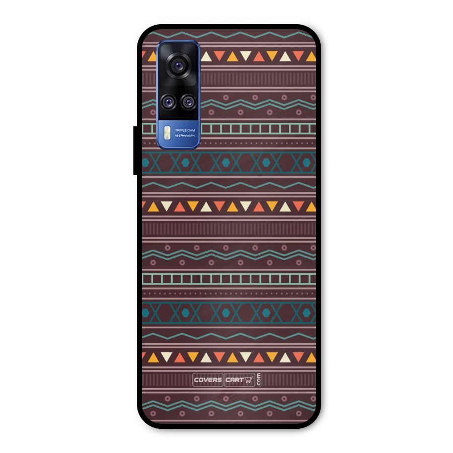 Classic Aztec Pattern Metal Back Case for Vivo Y51A