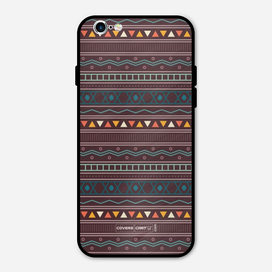 Classic Aztec Pattern Metal Back Case for iPhone 6 6s