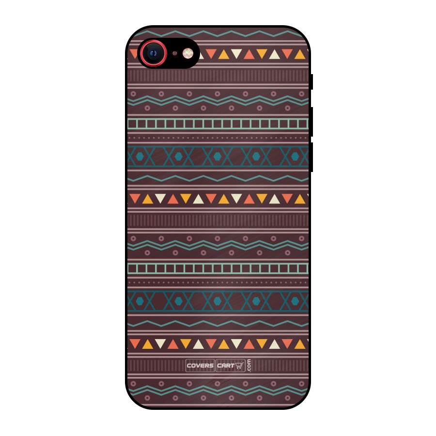 Classic Aztec Pattern Metal Back Case for iPhone 7