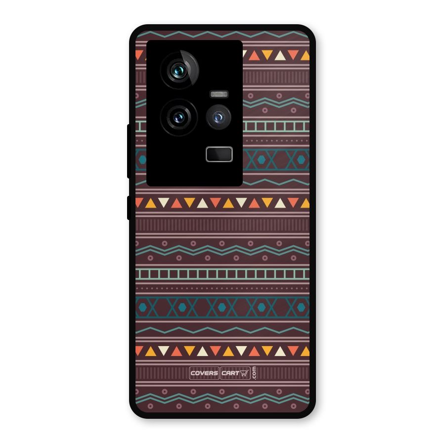Classic Aztec Pattern Metal Back Case for iQOO 11 5G