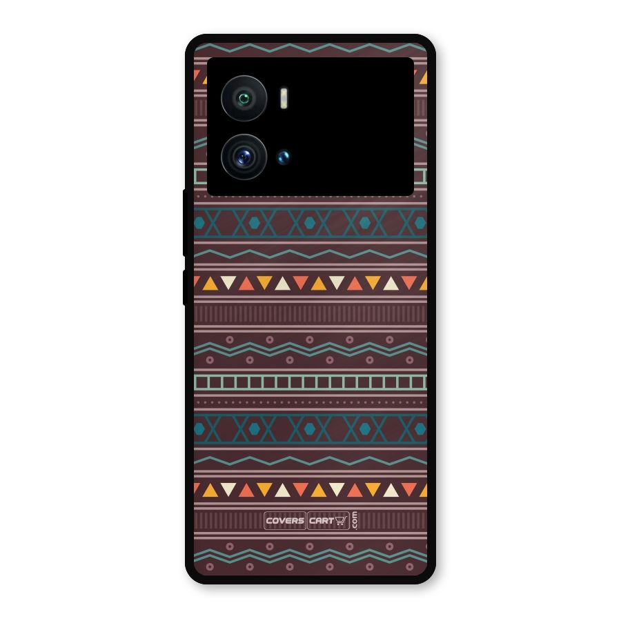 Classic Aztec Pattern Metal Back Case for iQOO 9 Pro