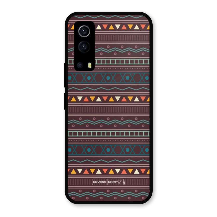 Classic Aztec Pattern Metal Back Case for iQOO Z3