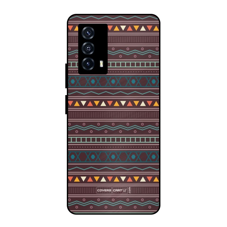Classic Aztec Pattern Metal Back Case for iQOO Z5