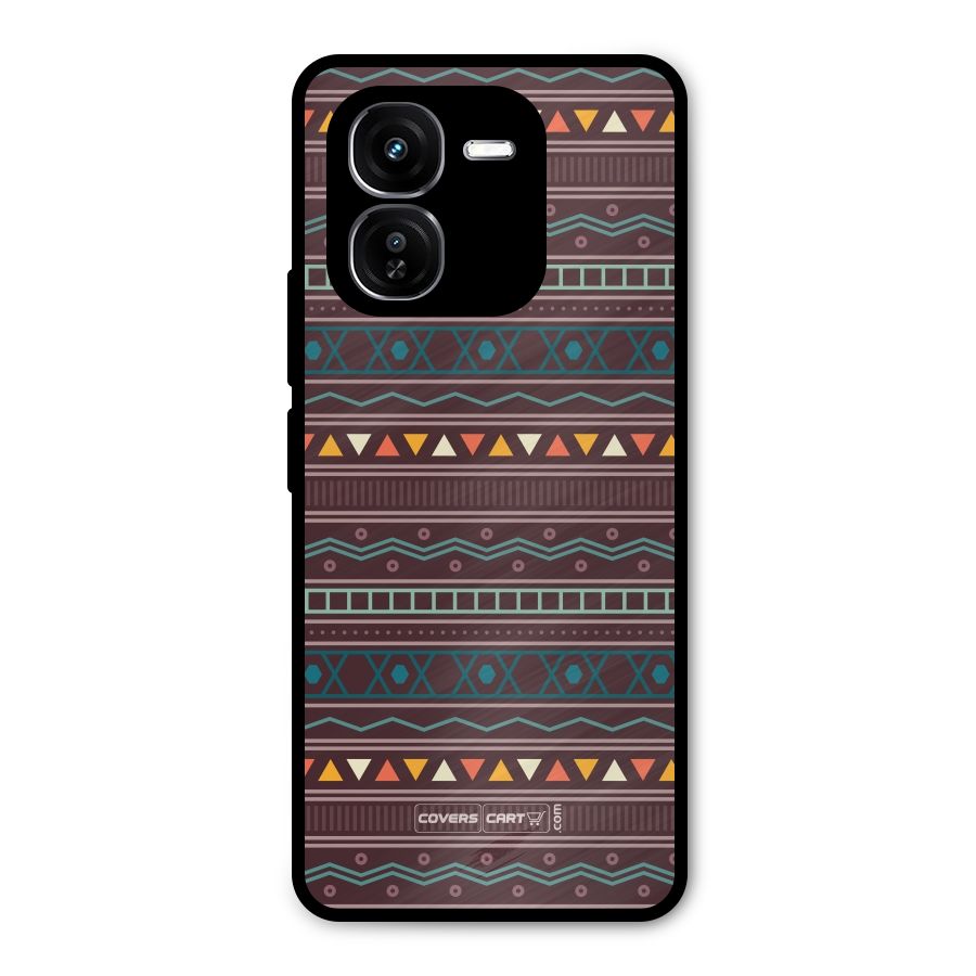 Classic Aztec Pattern Metal Back Case for iQOO Z9x