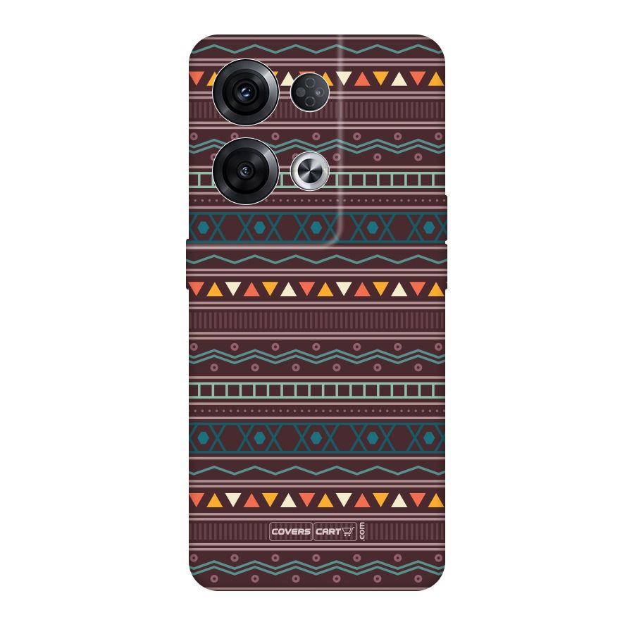 Classic Aztec Pattern Original Polycarbonate Back Case for Oppo Reno8 Pro 5G