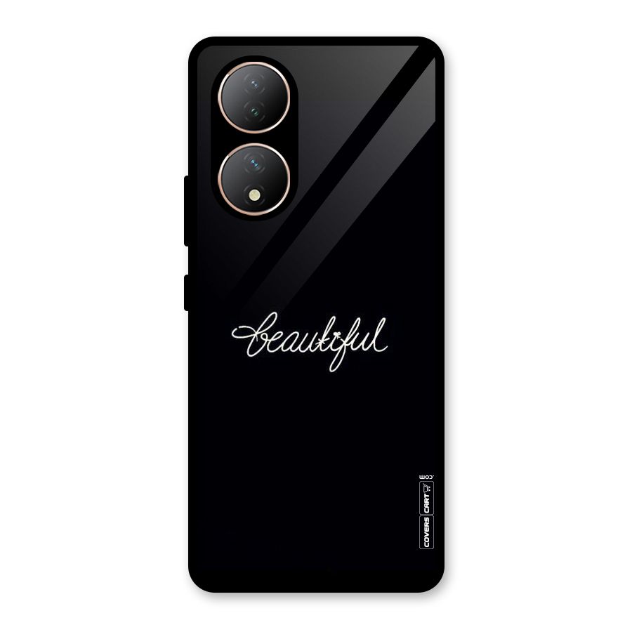 Classic Beautiful Glass Back Case for Vivo Y100A